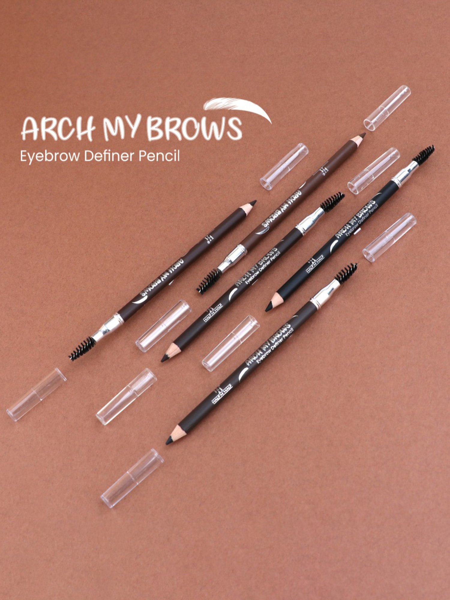 Half N Half Arch My Brows Eyebrow Definer Pencil 02 Caramel - 1 gm