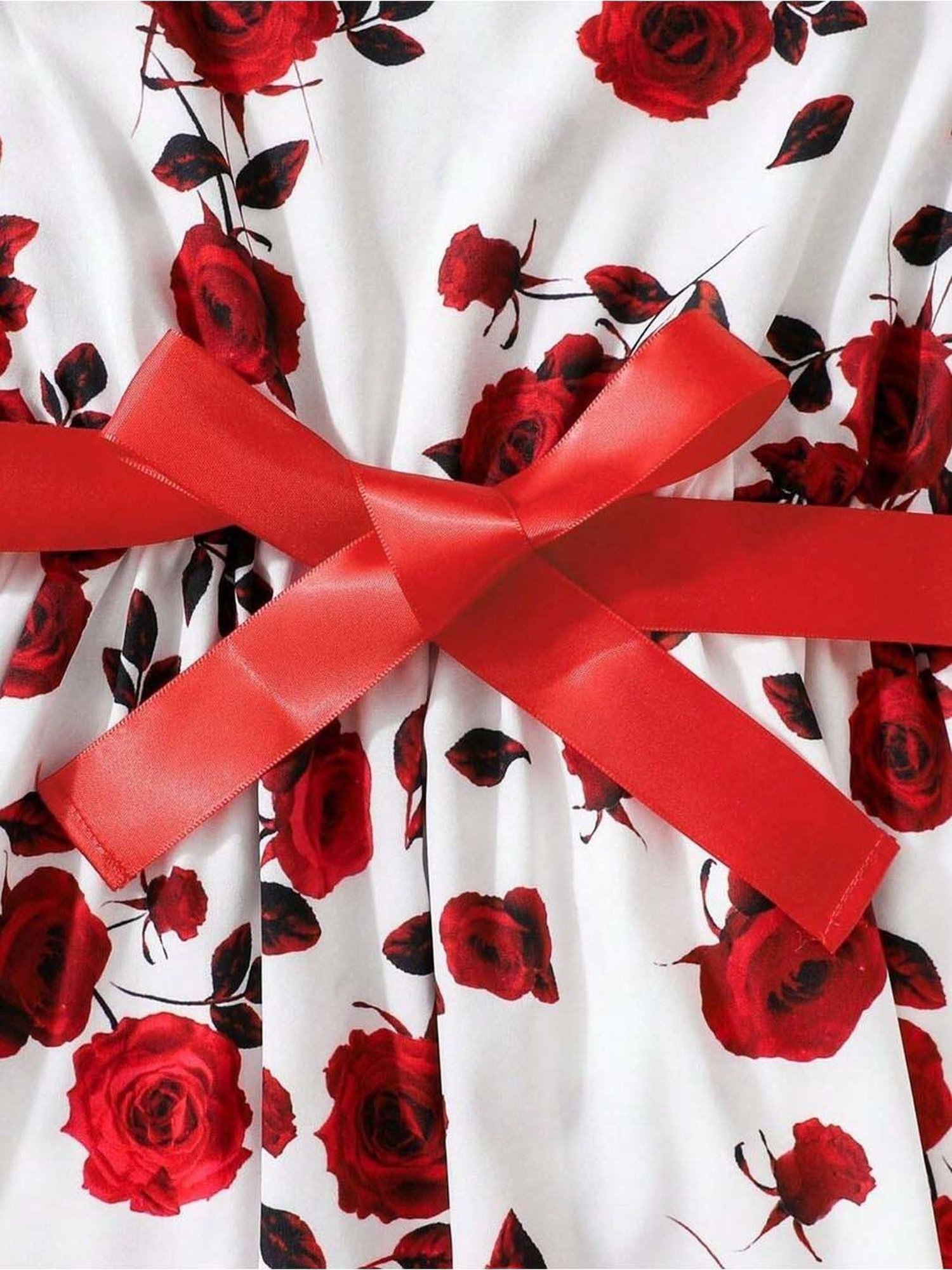 Bolly Lounge Girls Red & White Floral Dress