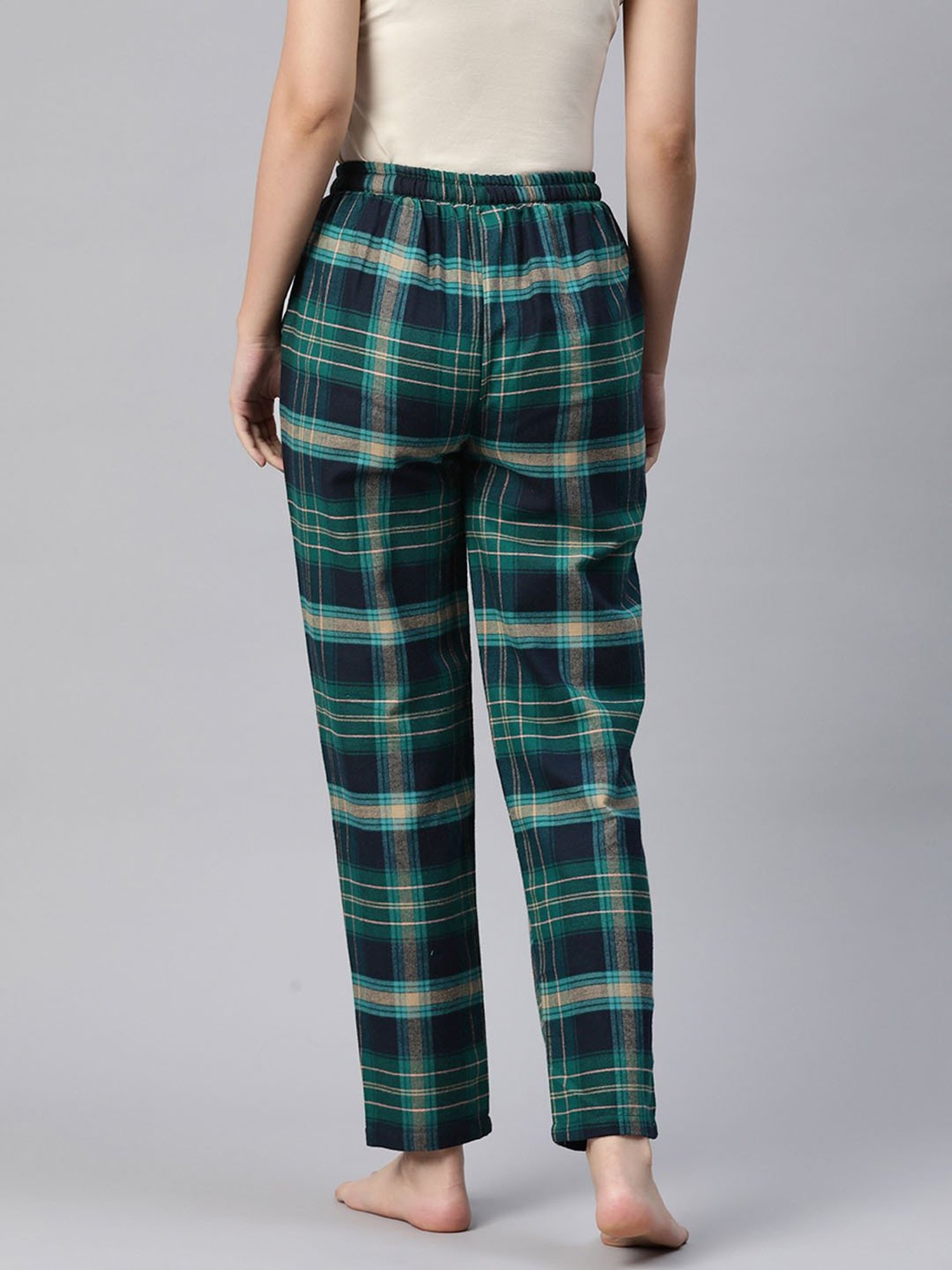 One Femme Green Check Pyjamas