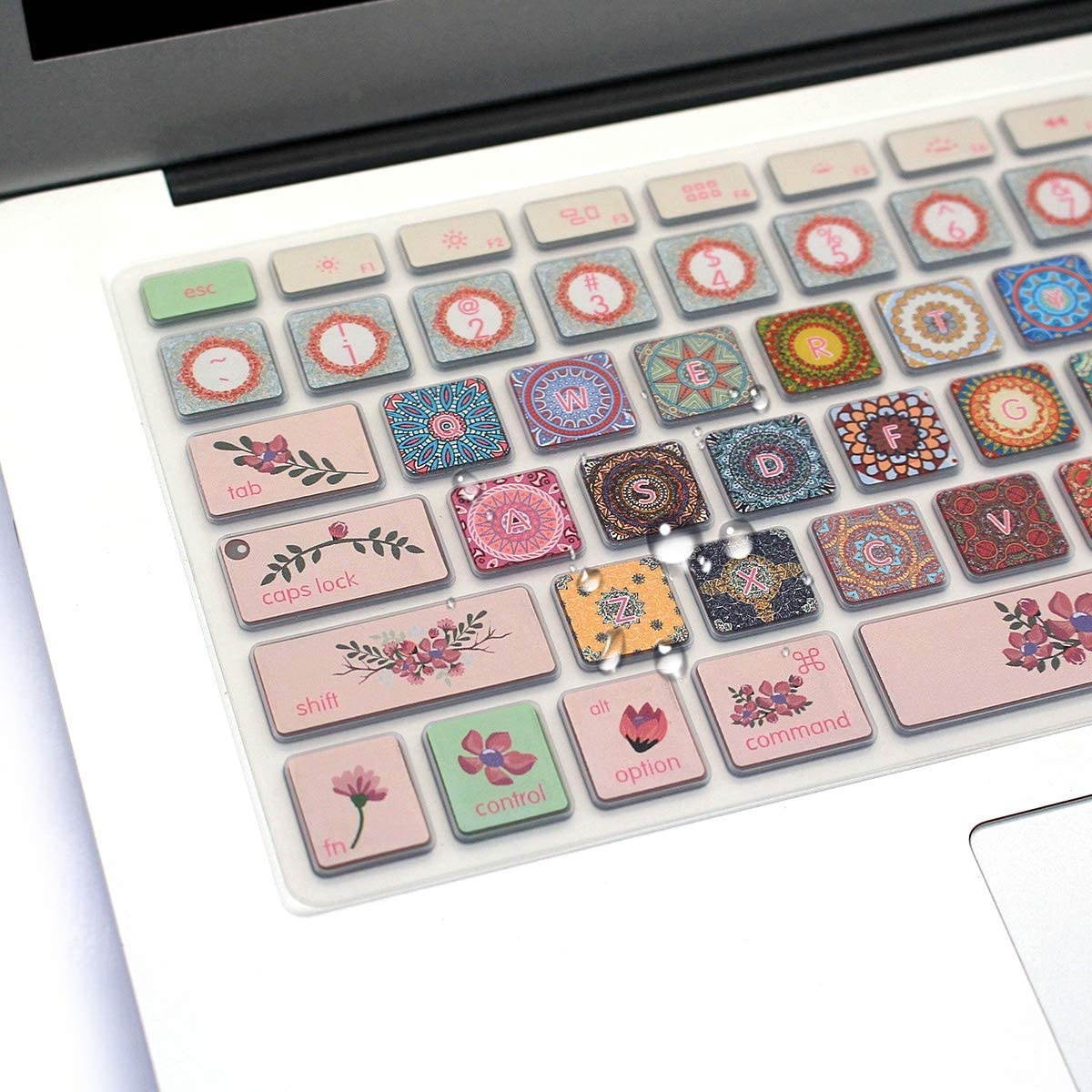 HRH Silicone Keyboard Cover Skin for MacBook Air 13,MacBook Pro 13/15/17 (with or w/Out Retina Display, 2015 or Older Version)&Older iMac USA Layout,Classical National Pattern