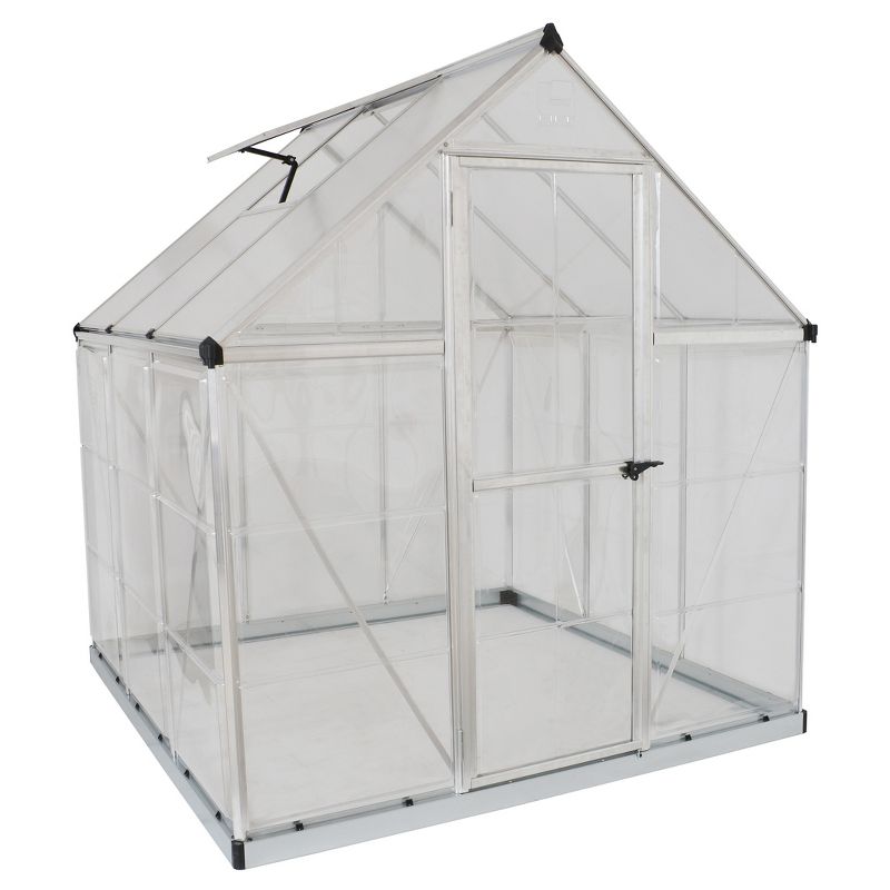 6'X6' Hybrid Greenhouse - Silver - Palram
