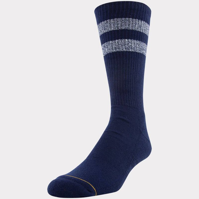 Signature Gold by GOLDTOE Men's 3pk Casual GT Double Stripe Crew Socks - 6-12.5