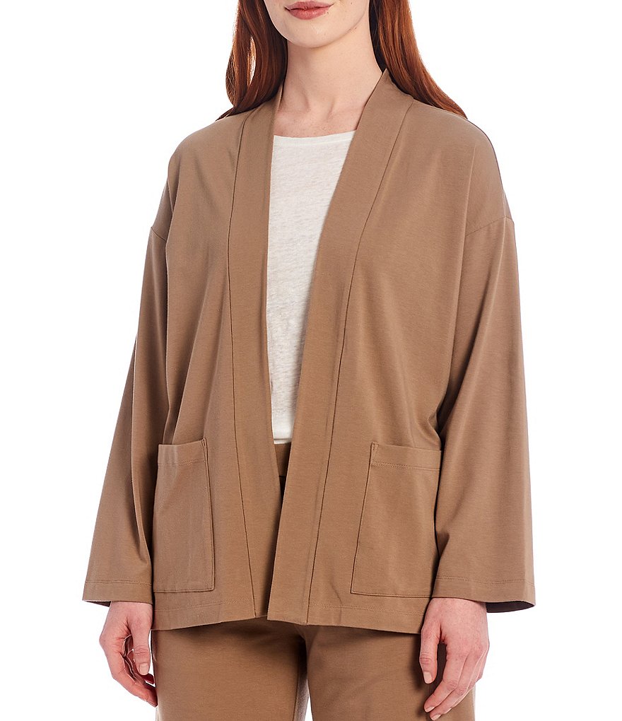 Ali Miles Printed Button Front Floral Wire Neck 3/4 Bell Sleeve Jacket