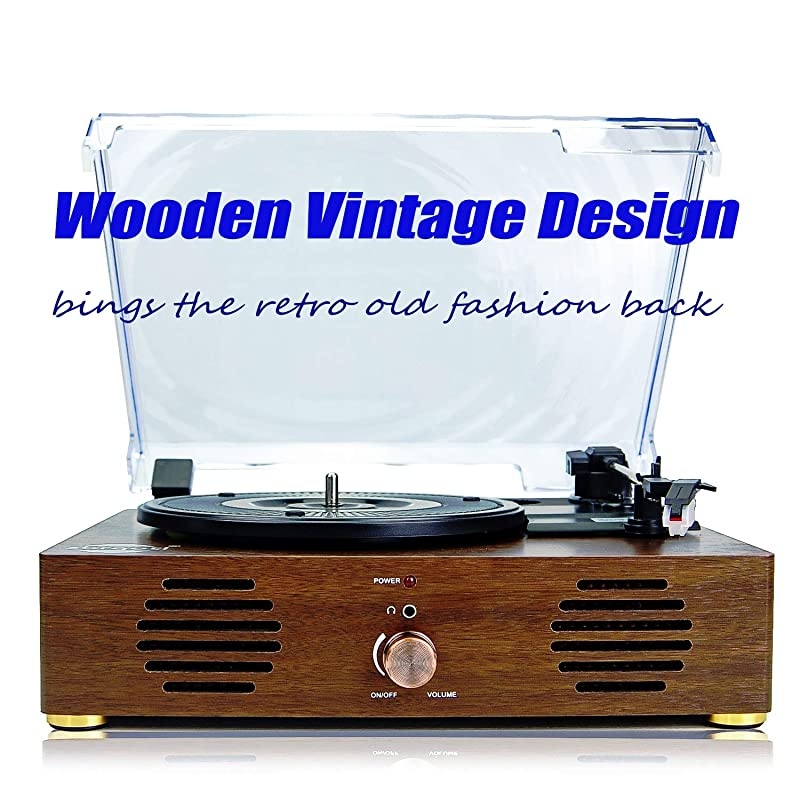 Player-13 in 1 Turntable with Speakers Vinyl ing LP Bluetooth USB TF Card FM Radio Aux Input RCA Line Out and Headphone Jack