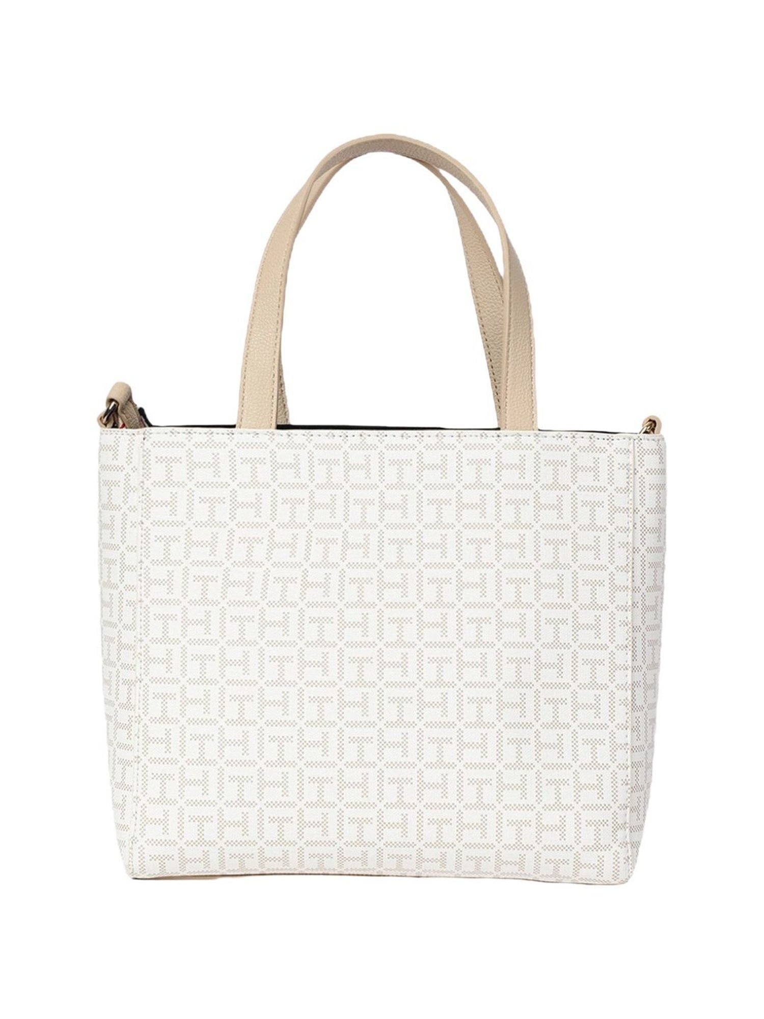 TOMMY HILFIGER Beige KIARA II Logo Bowler Bag