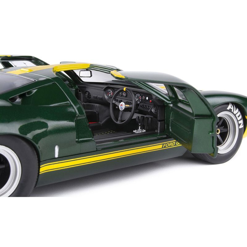 Ford GT40 Mk1 RHD #61 Racing Custom Green Metallic with Yellow Stripes "Competition" Series 1/18 Diecast Model Car by Solido