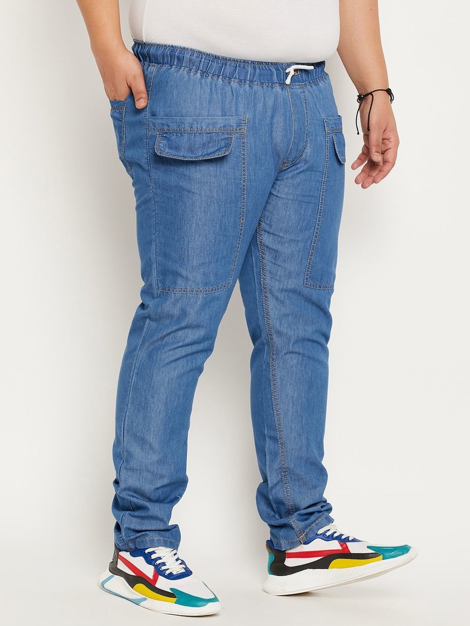 Bigbanana Blue Cotton Regular Fit Trousers