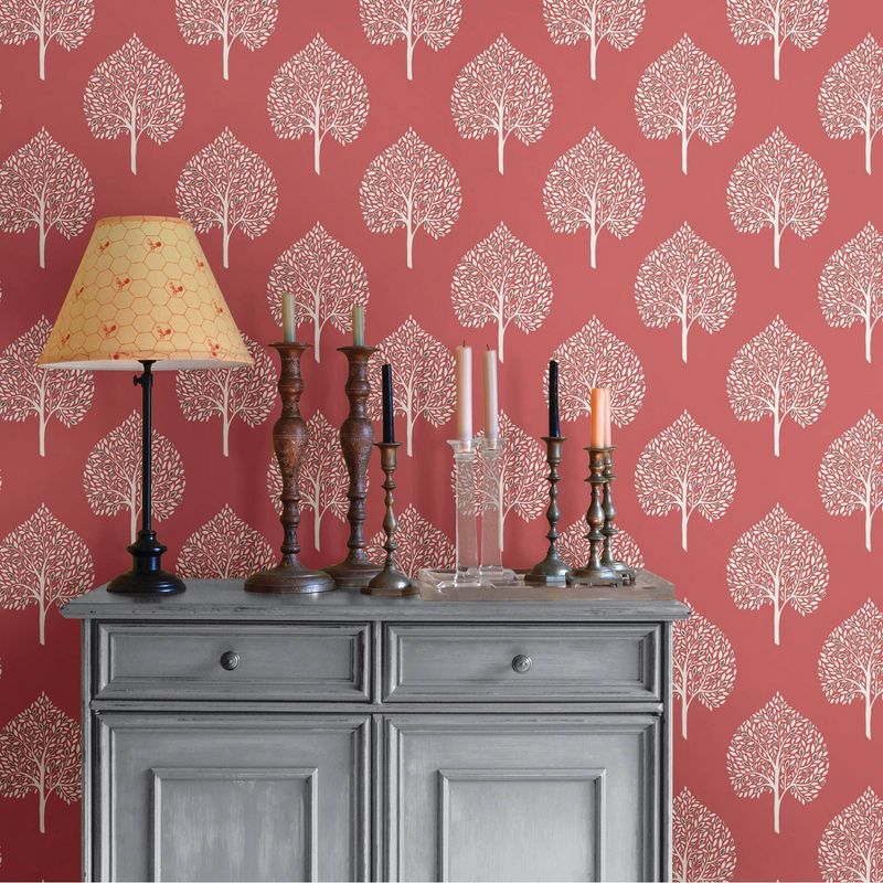 NuWallpaper Grove Peel & Stick Wallpaper Coral