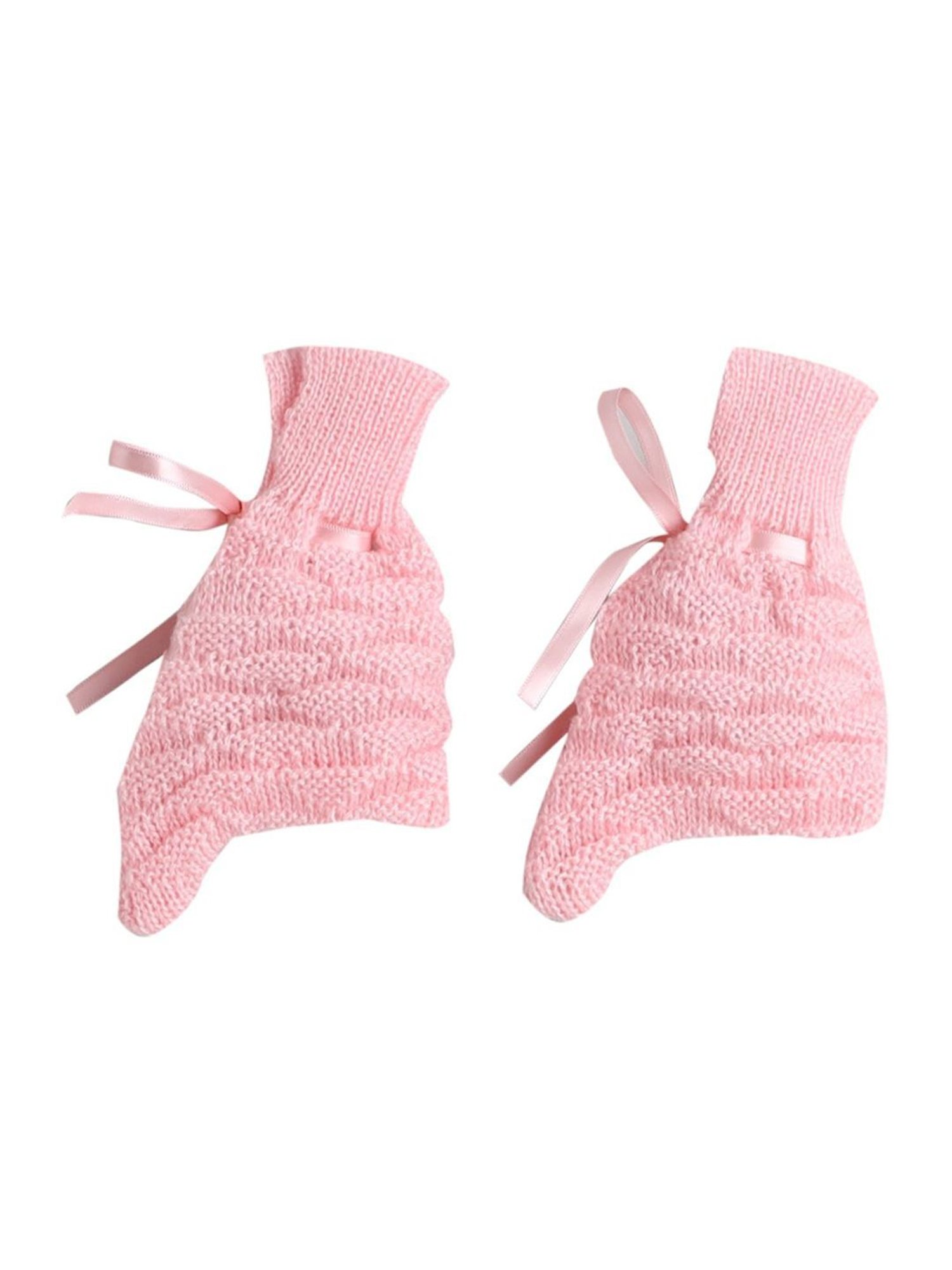 Little Angels Kids Pink Textured Pattern Full Sleeves Sweater Set