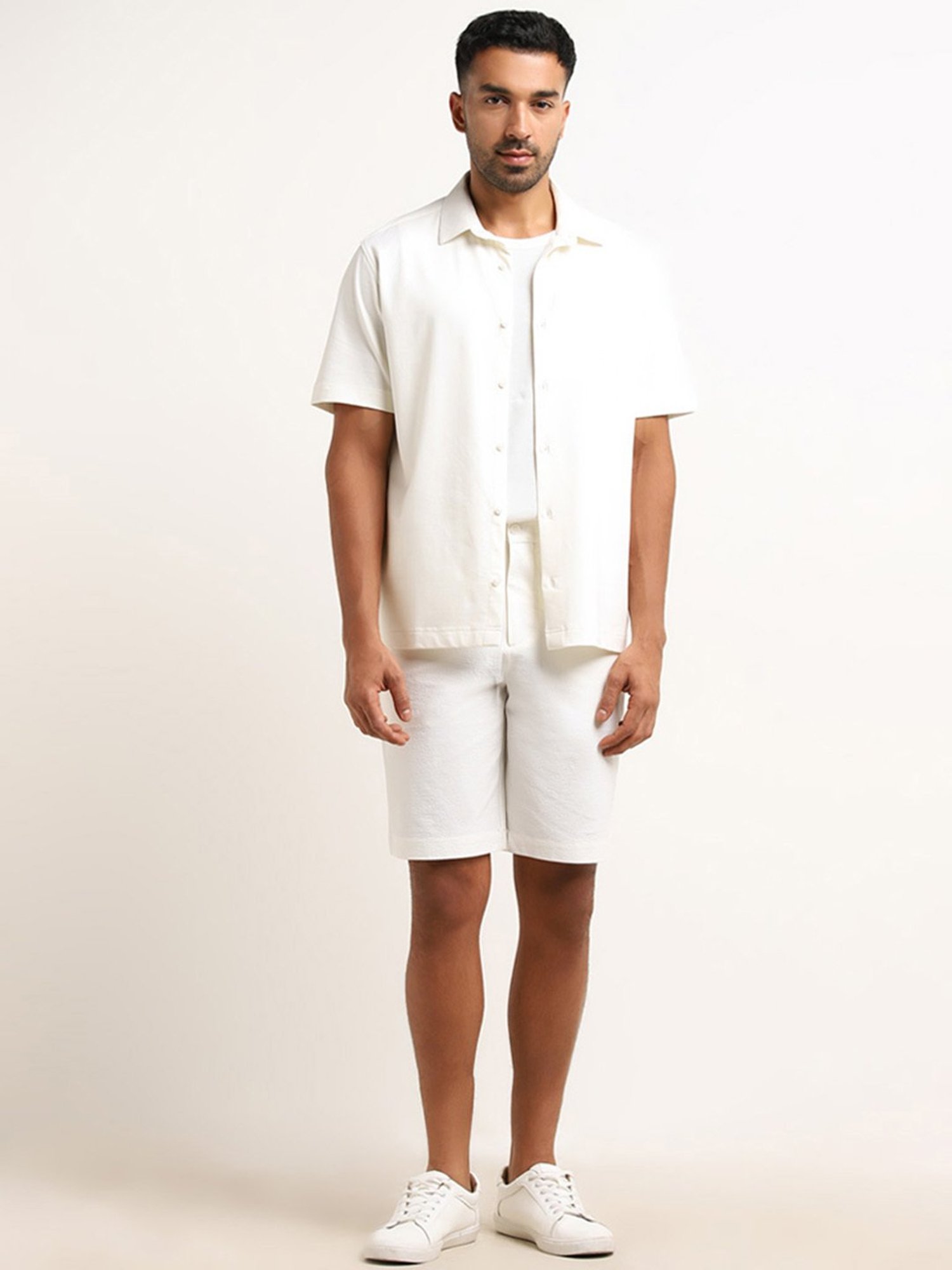 Ascot by Westside Off-White Relaxed Fit Shirt
