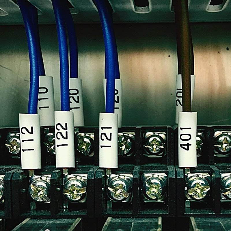 Compatible Labels Tape Replacement for DYMO 18057 Heat Shrink Tubes Work with DYMO Rhino 4200 5200 5000 6000 Industrial Label Maker Black on White 34 x 493Pack