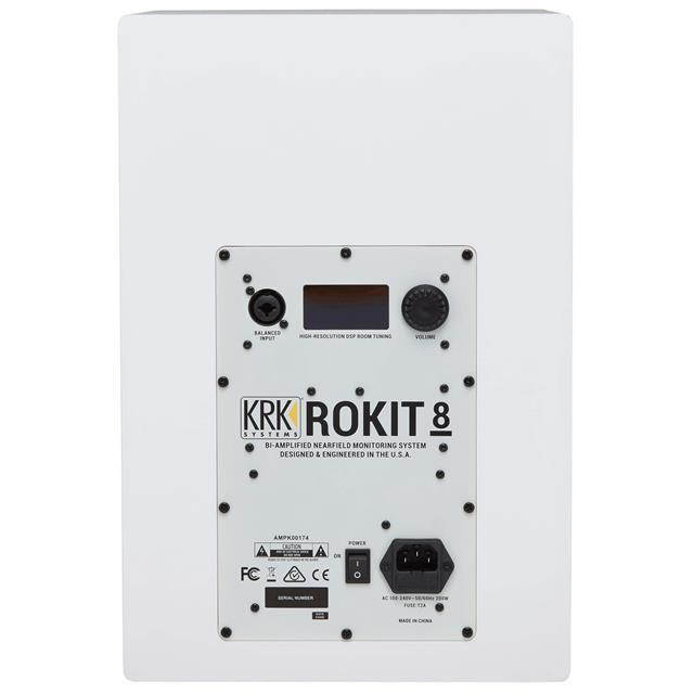 KRK ROKIT 8 G4 8" Powered White Noise Studio Monitor #RP8G4WN-NA