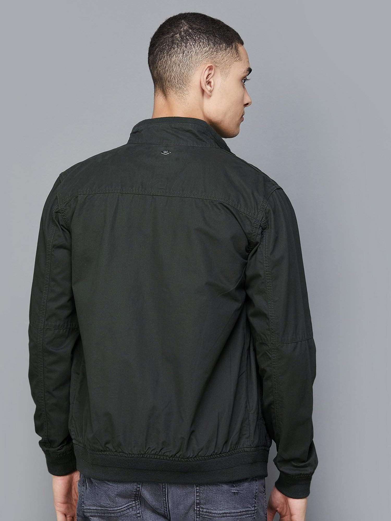 BOSSINI Olive Cotton Regular Fit Jacket