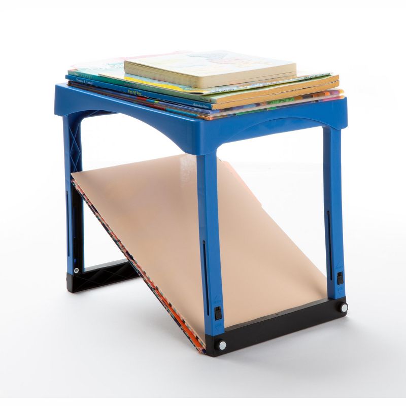 Mind Reader Heavy Duty Adjustable Height Blue Plastic Locker Shelf