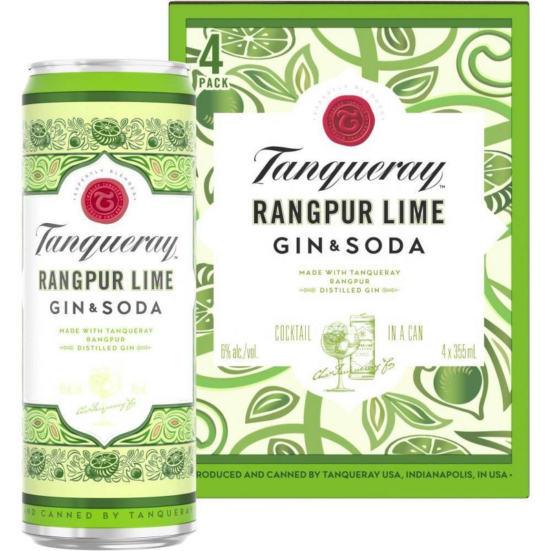 Tanqueray Rangpur Lime Gin & Soda Cocktail - 4pk/355ml Cans