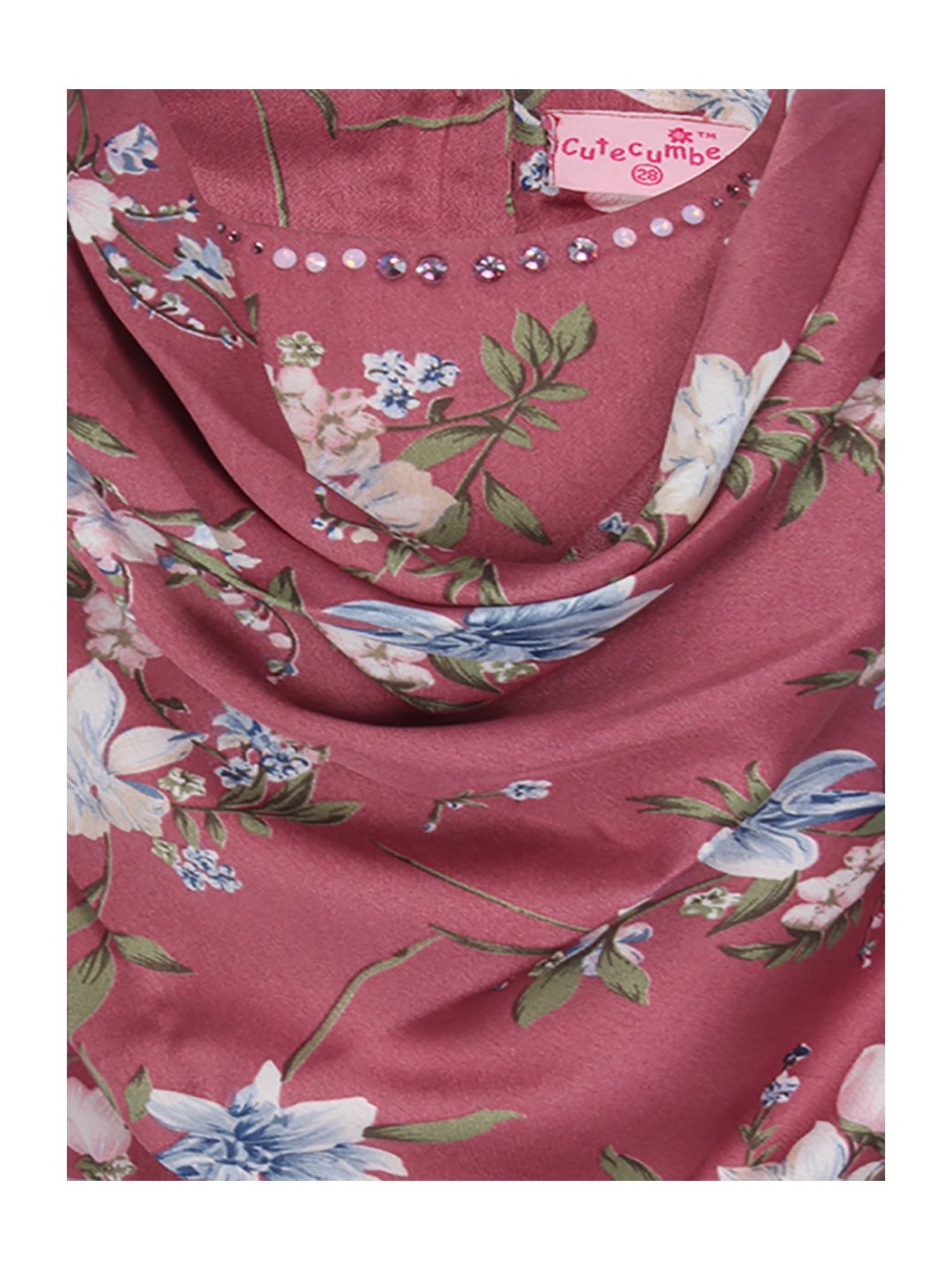 Cutecumber Kids Pink Floral Print Top