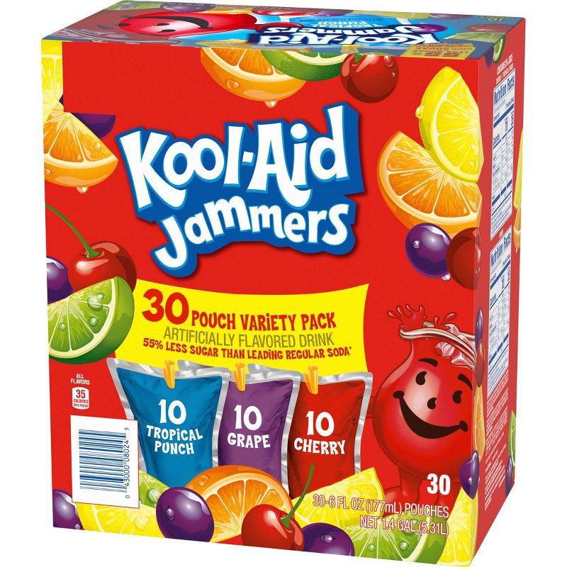 Kool-Aid Jammers Variety Pack - 30pk/6 fl oz Pouches