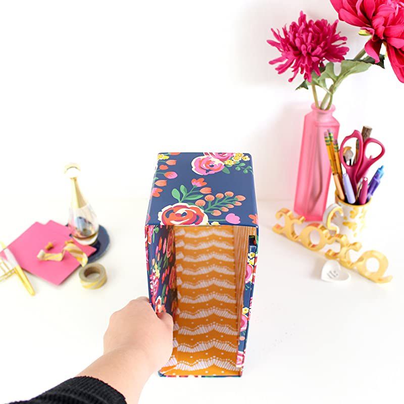 Collapsible Desk Organizer File FolderMagazine Holder Vintage Floral