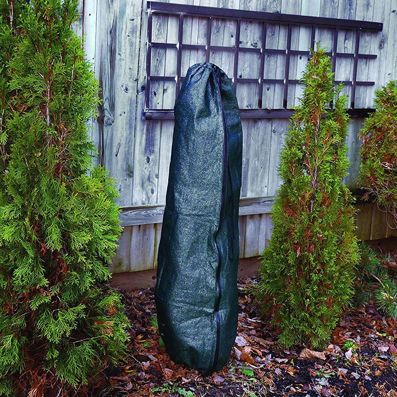 NuVue 24172 Winter Zip A Tree TreeCoat 4 Foot Tree Shrub Cover, Green (6 Pack)