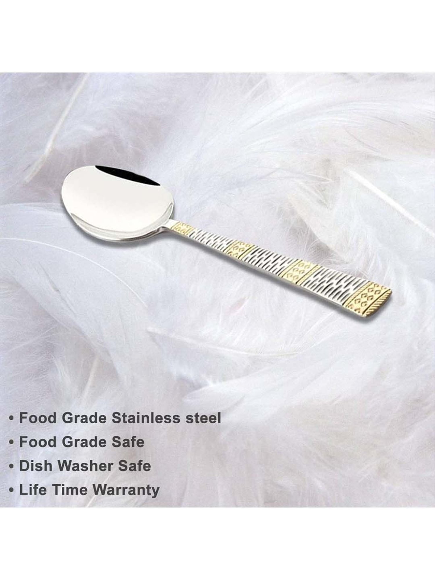 Sumeet S.S.Big Serving&Cooking Spoon Set-5pc(1 Turner,1Serving Spoon,1Skimmer,1Basting Spoon,1Ladle)