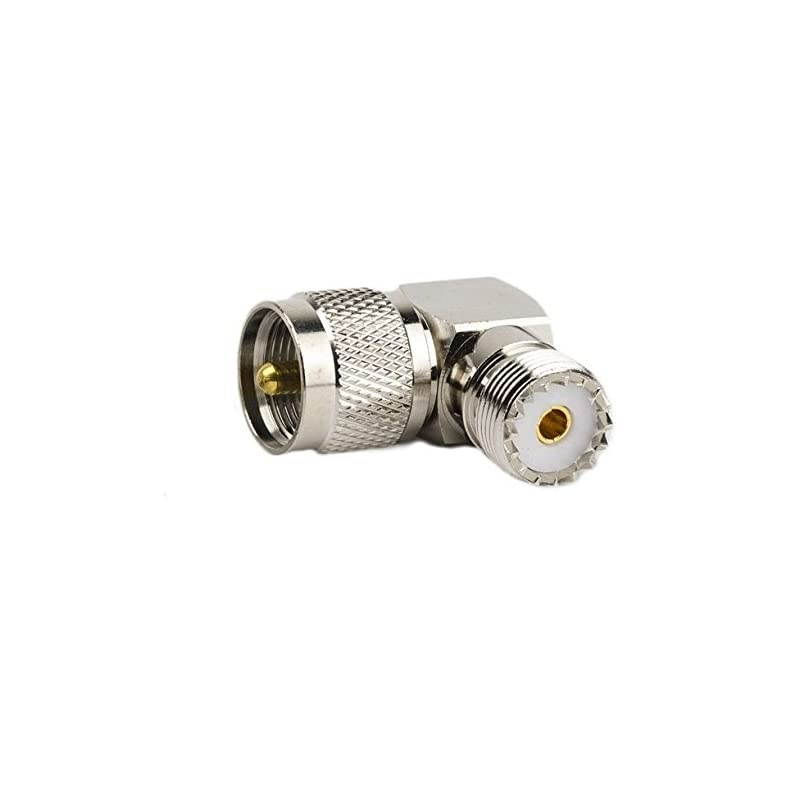 RF coaxial coax adapter UHF male PL259 to female so239 right angle