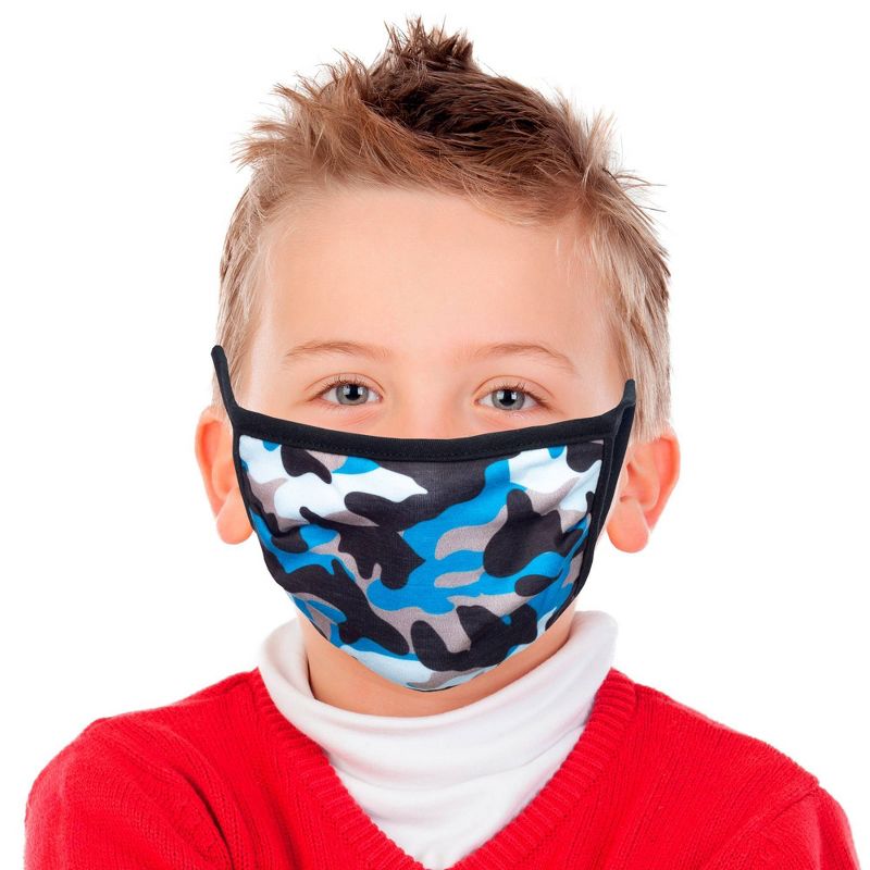 Bioworld Boys' 2pk Fashion Face Covering - Shark/Camo