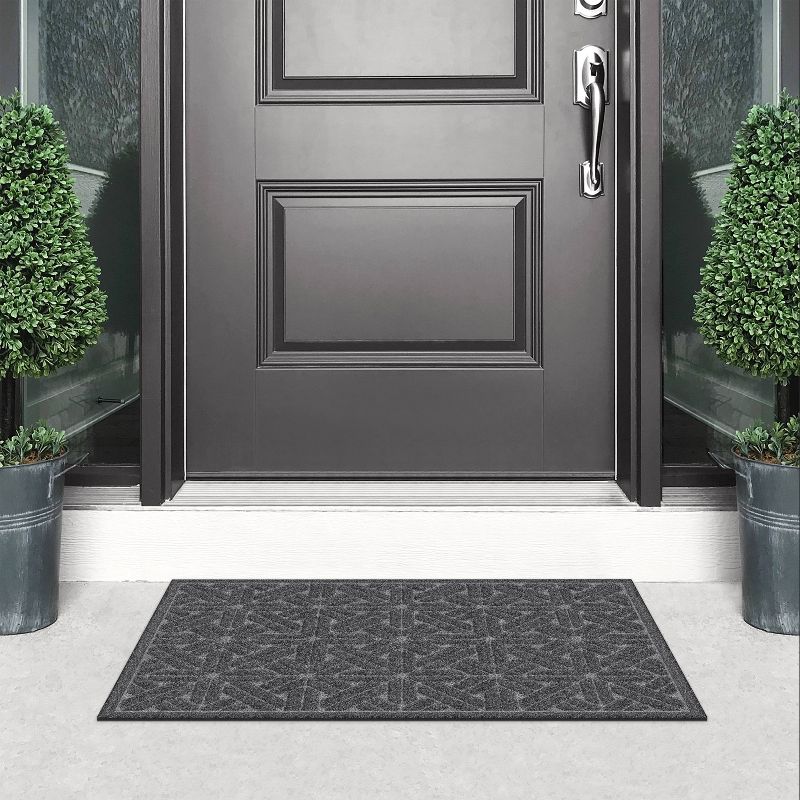 1'6"x2'6" Small Hello Door Mat Black - Threshold™