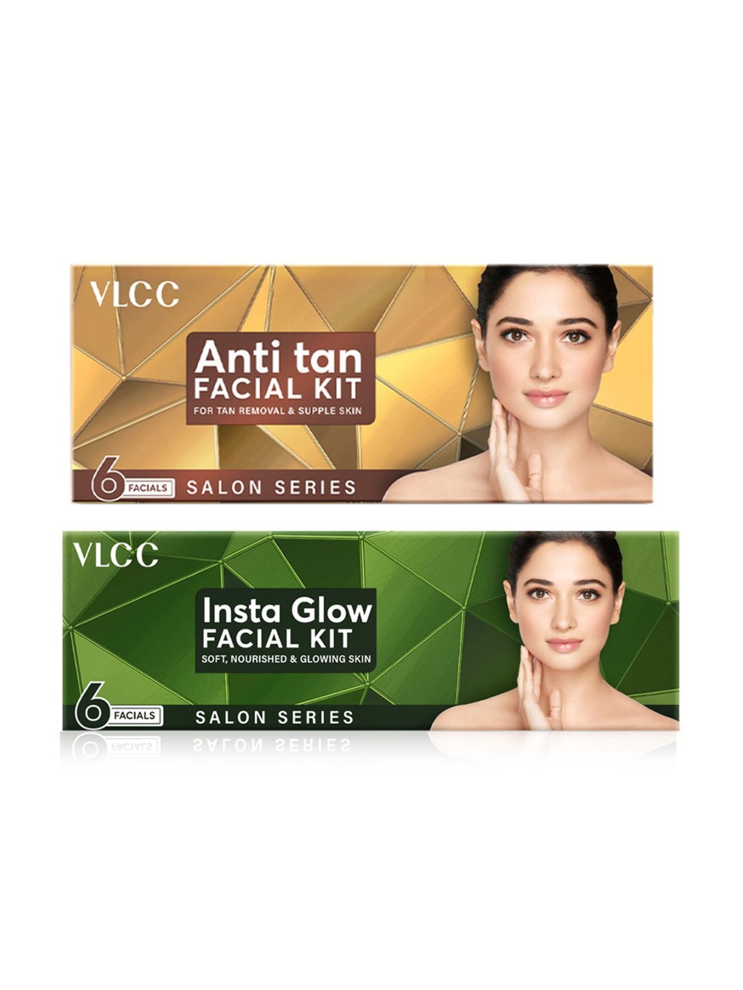 VLCC Salon Series Insta Glow Facial Kit & Salon Series Anti-Tan Facial Kit Combo