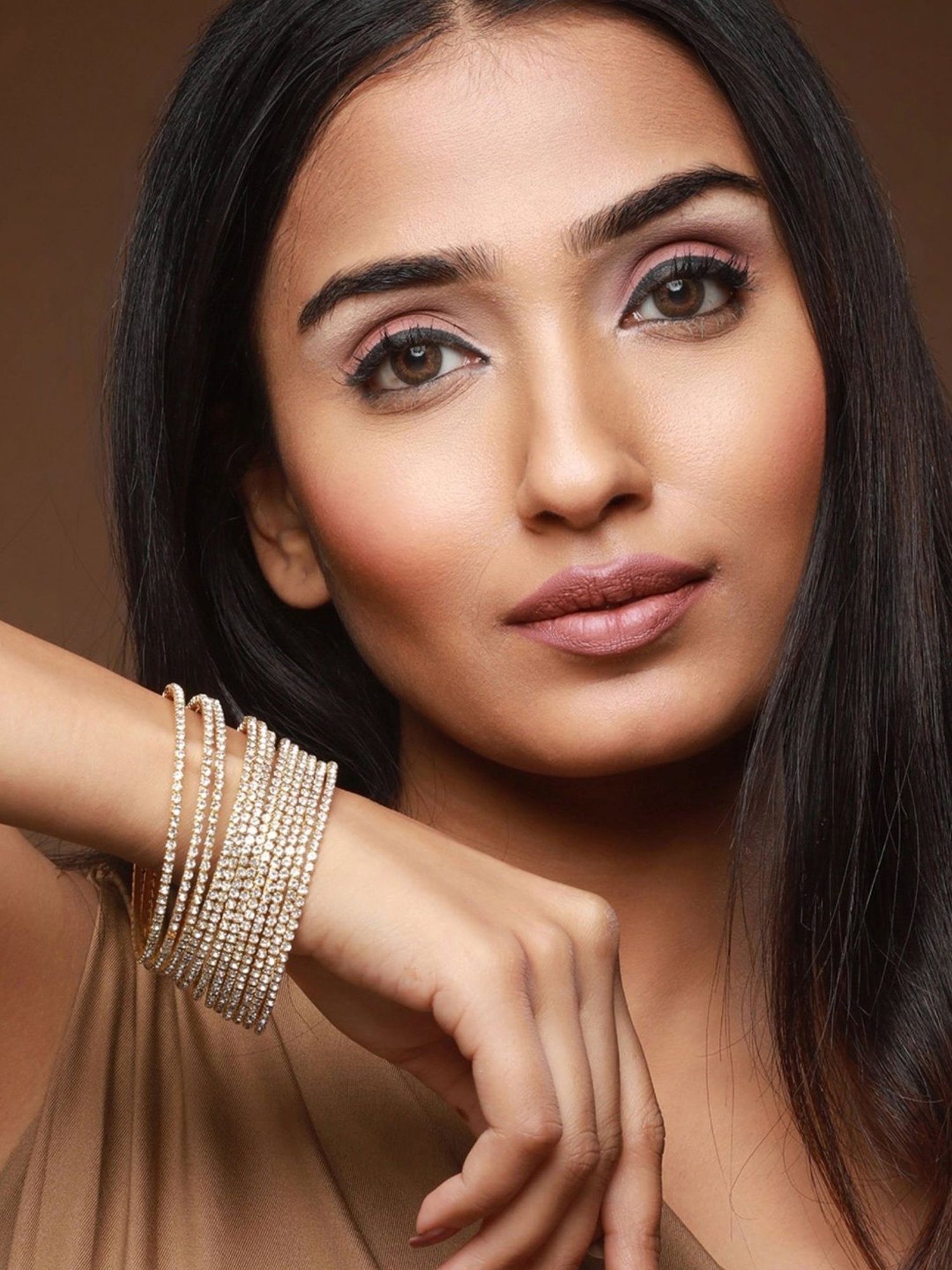 Aatmana Gold-Plated & CZ Studded Bangles for Women (Set of 12) - 2.8