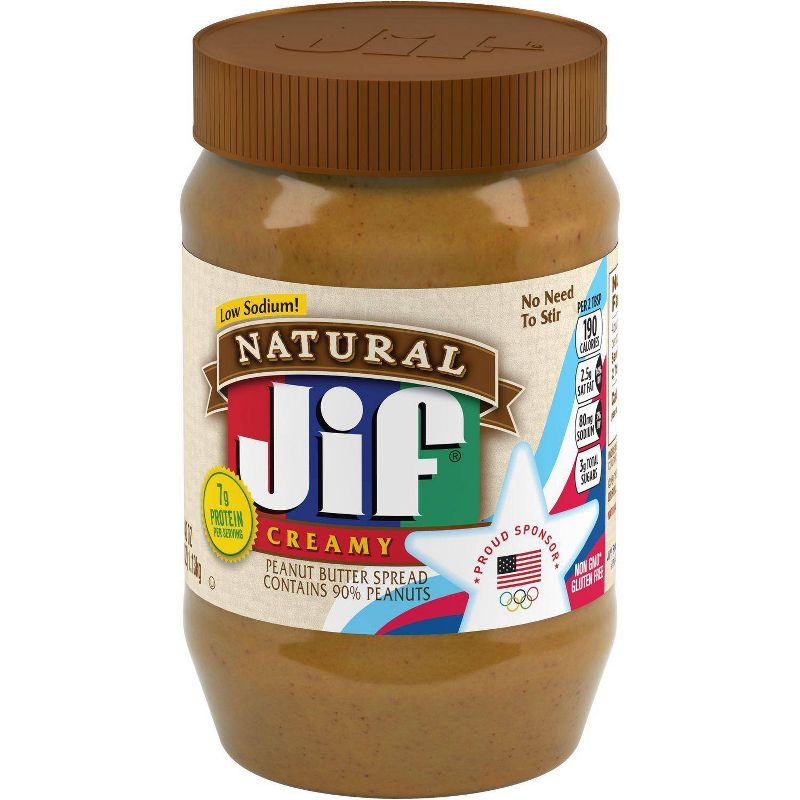 Jif Natural Creamy Peanut Butter - 40oz
