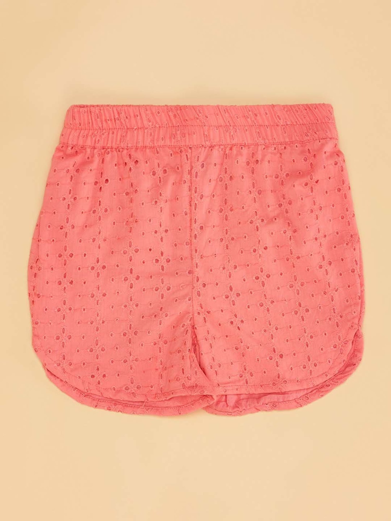 YU by Pantaloons Kids Green & Peach Cotton Floral Print T-Shirt Set