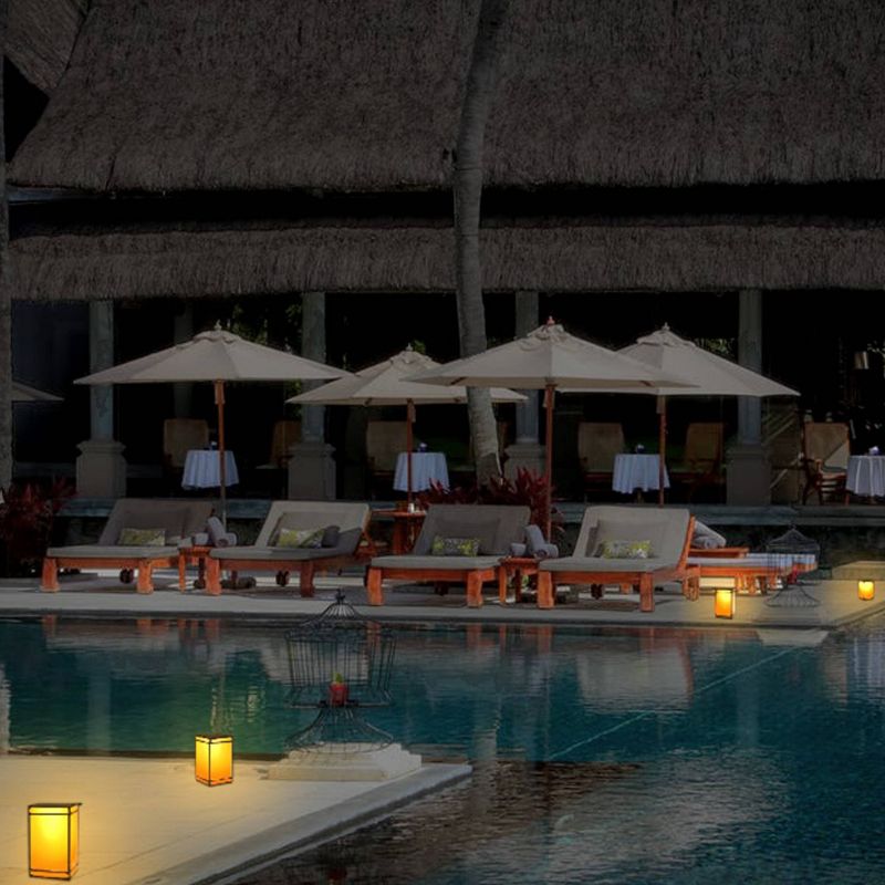 8" LED Solar Portable Outdoor Lantern with Flame - Techko Kobot