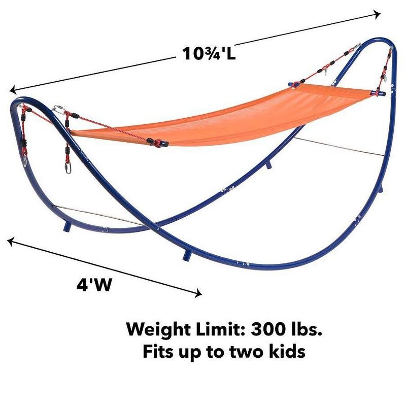 HearthSong - Rockin' 2-in-1 Hammock - Curved Steel Rocker for Kids Outdoor Play