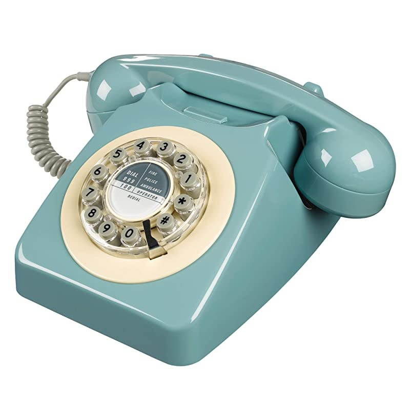 Design Retro Landline Phone for Home French Blue