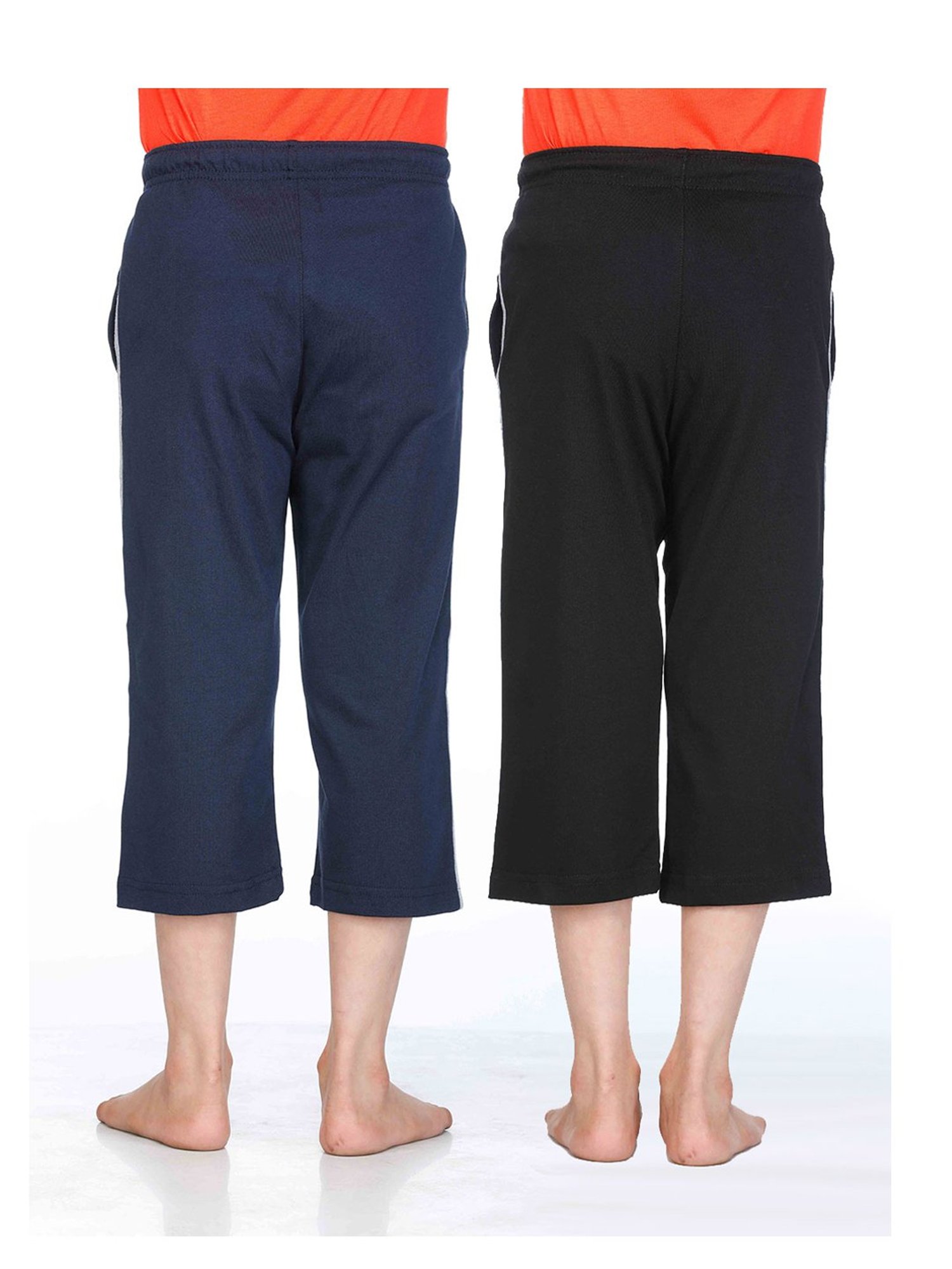 Proteens Boys Navy & Black Solid Capri (Pack of 2)