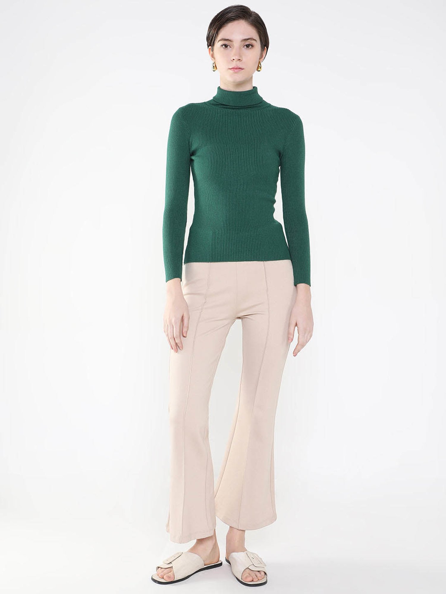 SHOWOFF Green Regular Fit Top