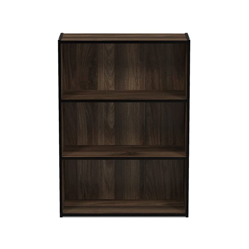 Pasir 3Tier Open Shelf Bookcase Columbia Walnut
