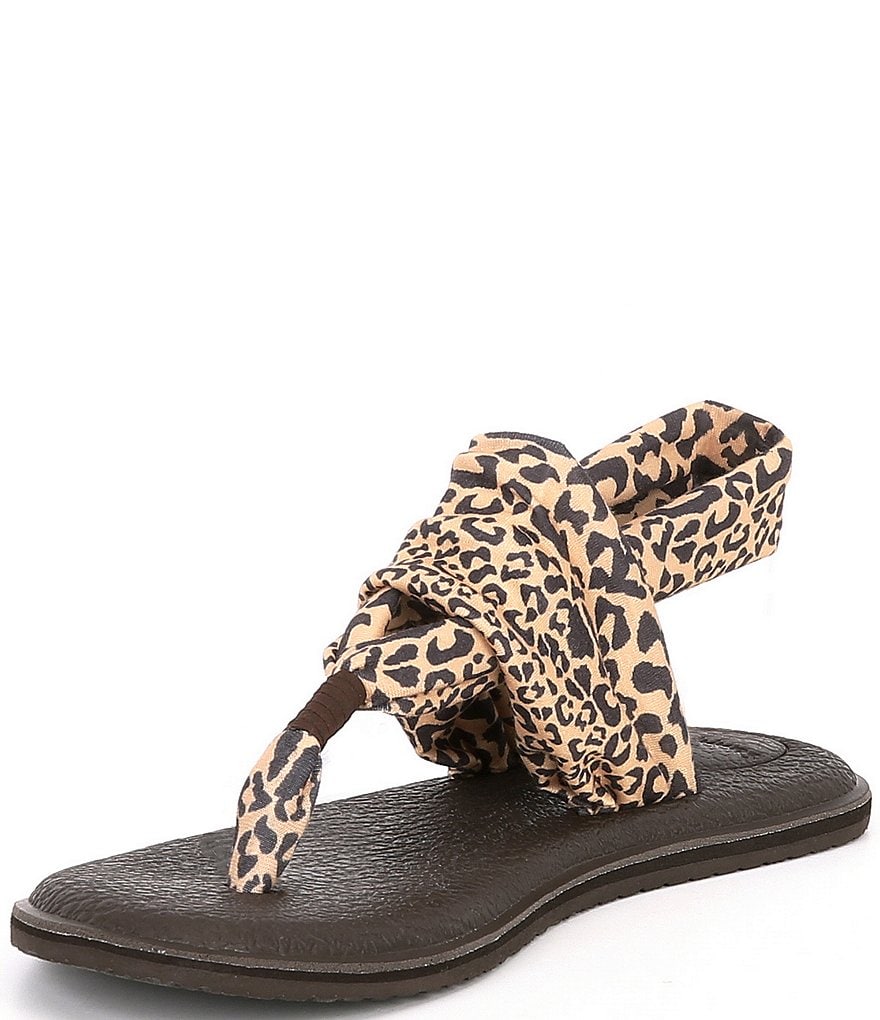 Sanuk Yoga Sling 2 Prints Leopard Print Sandals