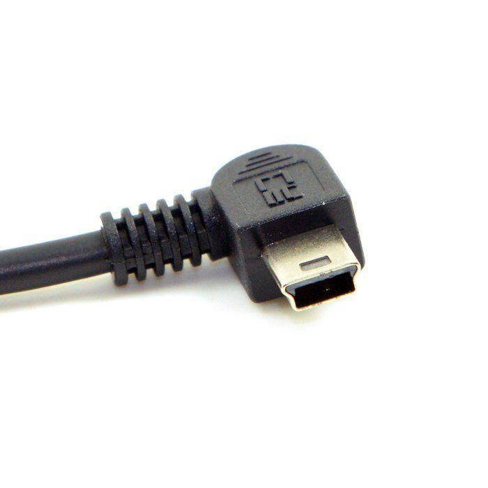 2pcs Right Angled 90 D Mini USB Male to Mini USB 5pin Male Data Charge Cable
