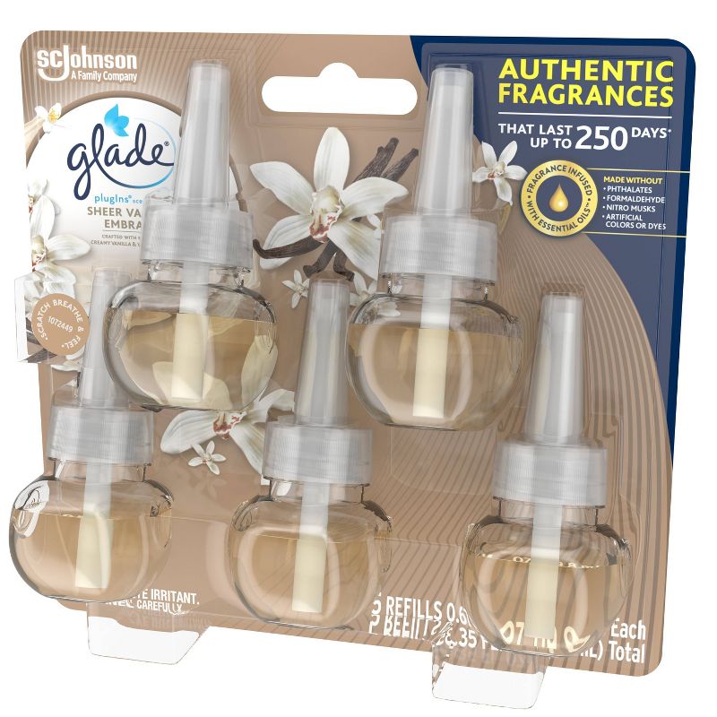 Glade Sheer Vanilla PlugIns Refill - 5ct