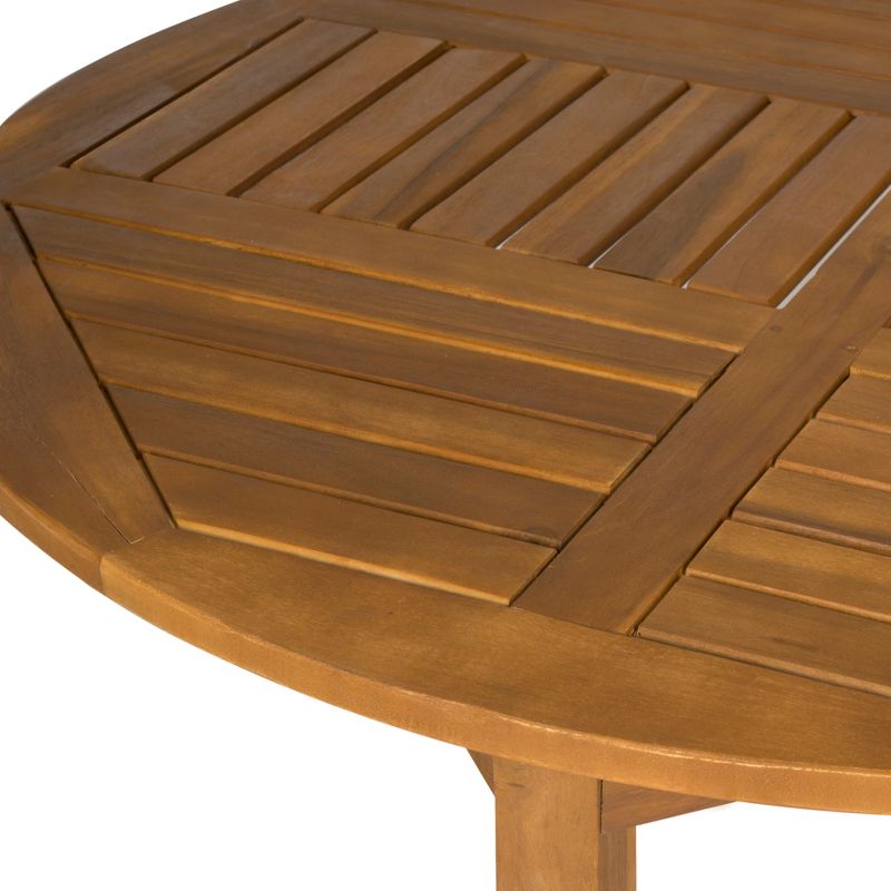 Danville Round Patio Coffee Table - Natural - Safavieh