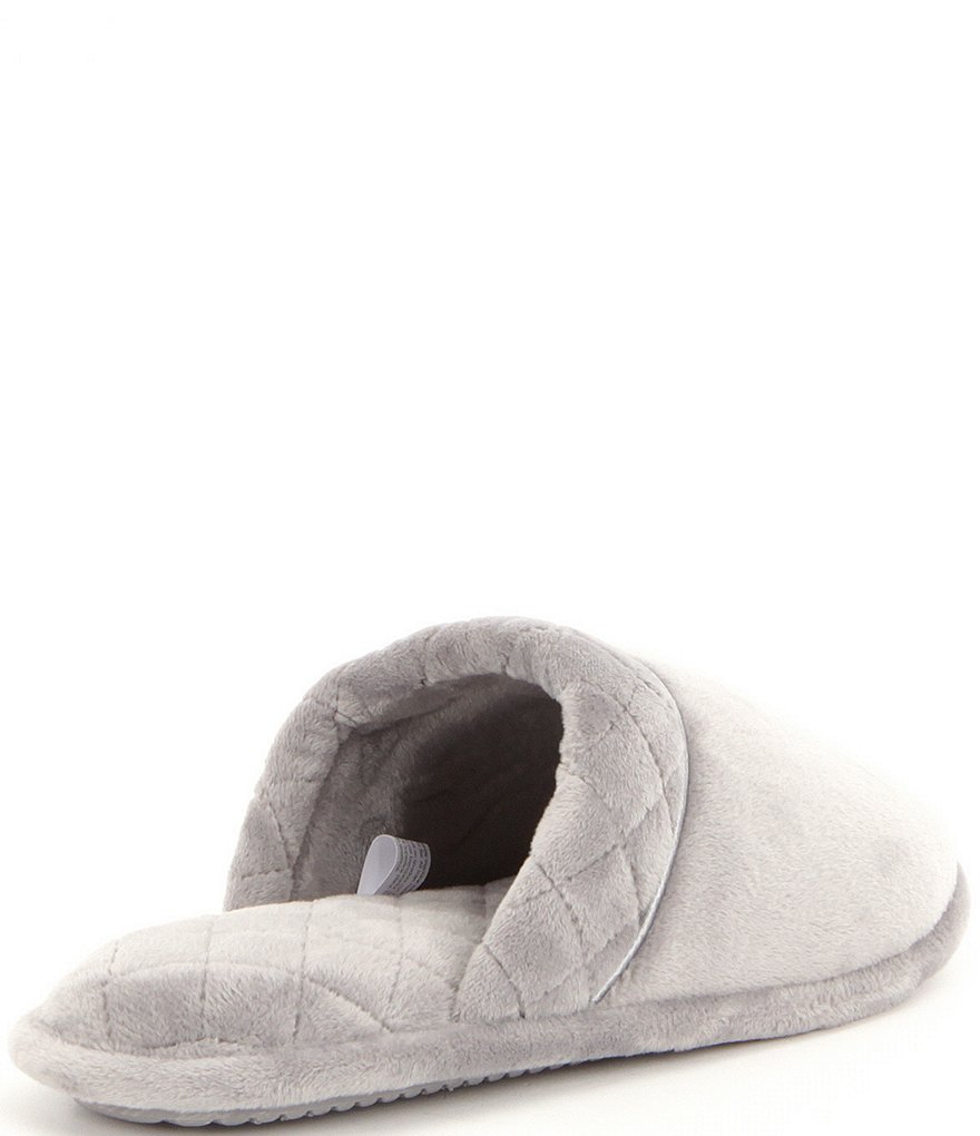 Cabernet Microfiber Velour Quilted Slippers