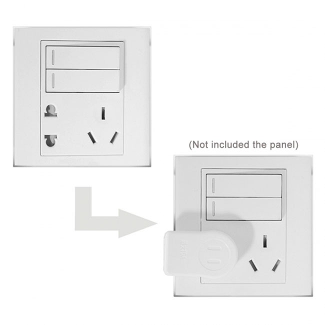 Jimier NEMA 1-15P USA Outlet Saver Power Extension Adapter 2-prong 2 Outlets 90 Degree Up Down Angled PW-014-UP