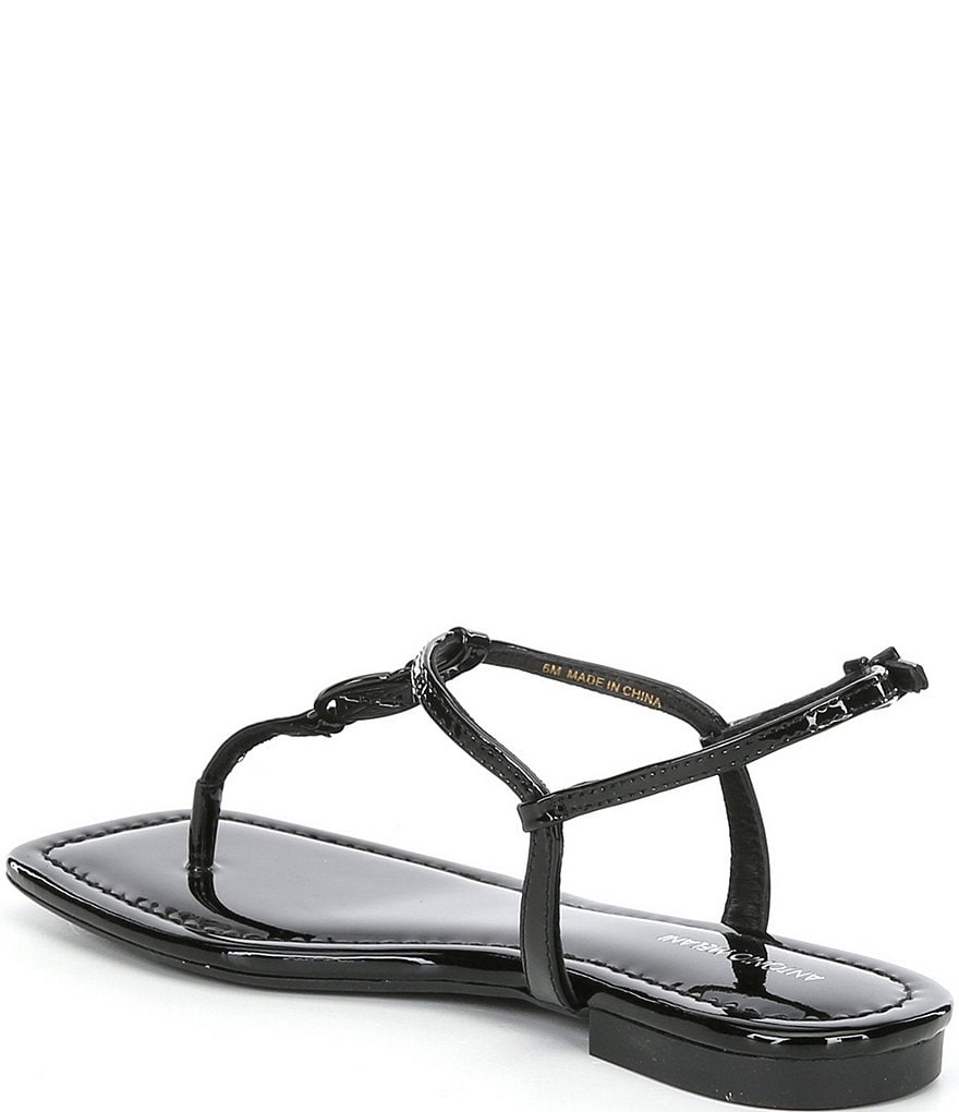 Antonio Melani Darsee Patent Leather Thong Flat Sandals