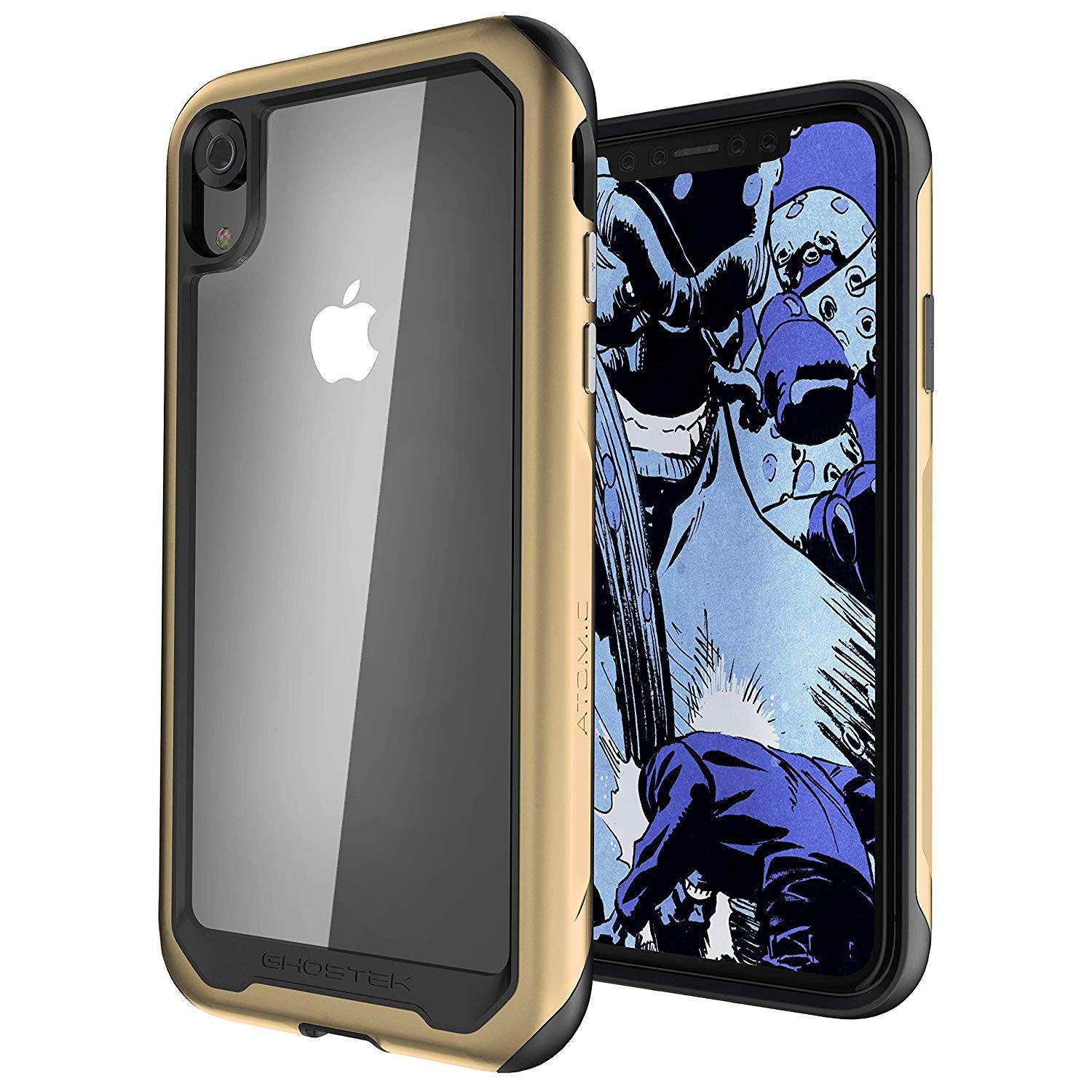 Ghostek Atomic Slim Shock Absorbing Protective Case Compatible with iPhone XR - Gold