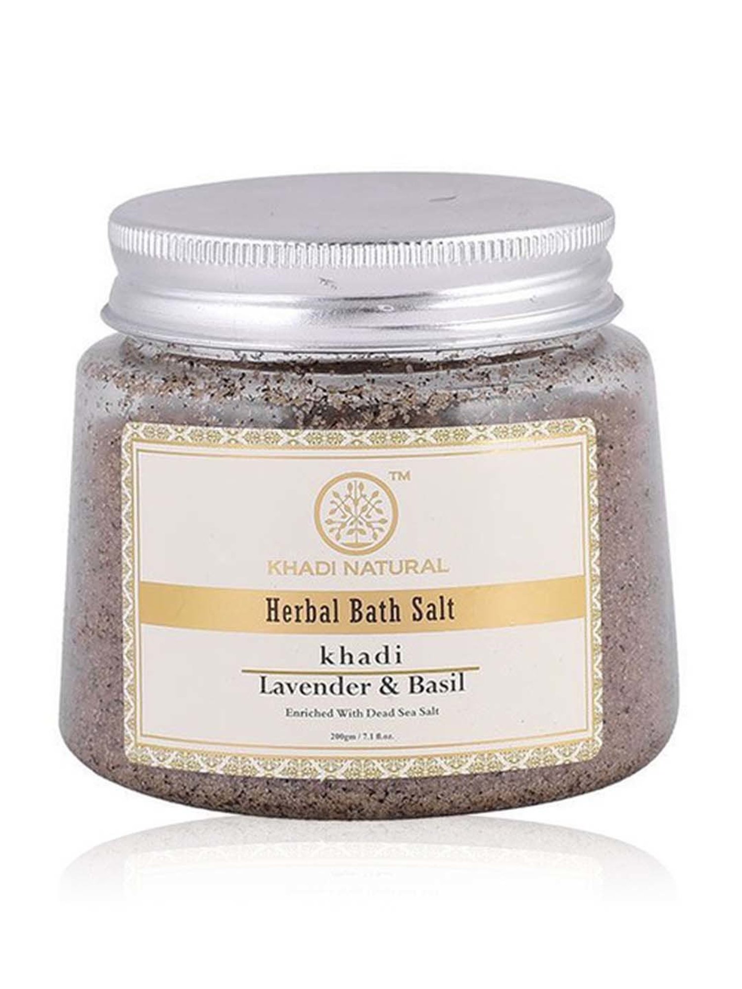 Khadi Natural Herbal Lavender Basil Bath Salt - 200 gm