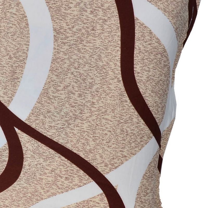 1 Pc Square 18"x18"  Polyester Zipper Decorative Pillow Cover Brown  - PiccoCasa