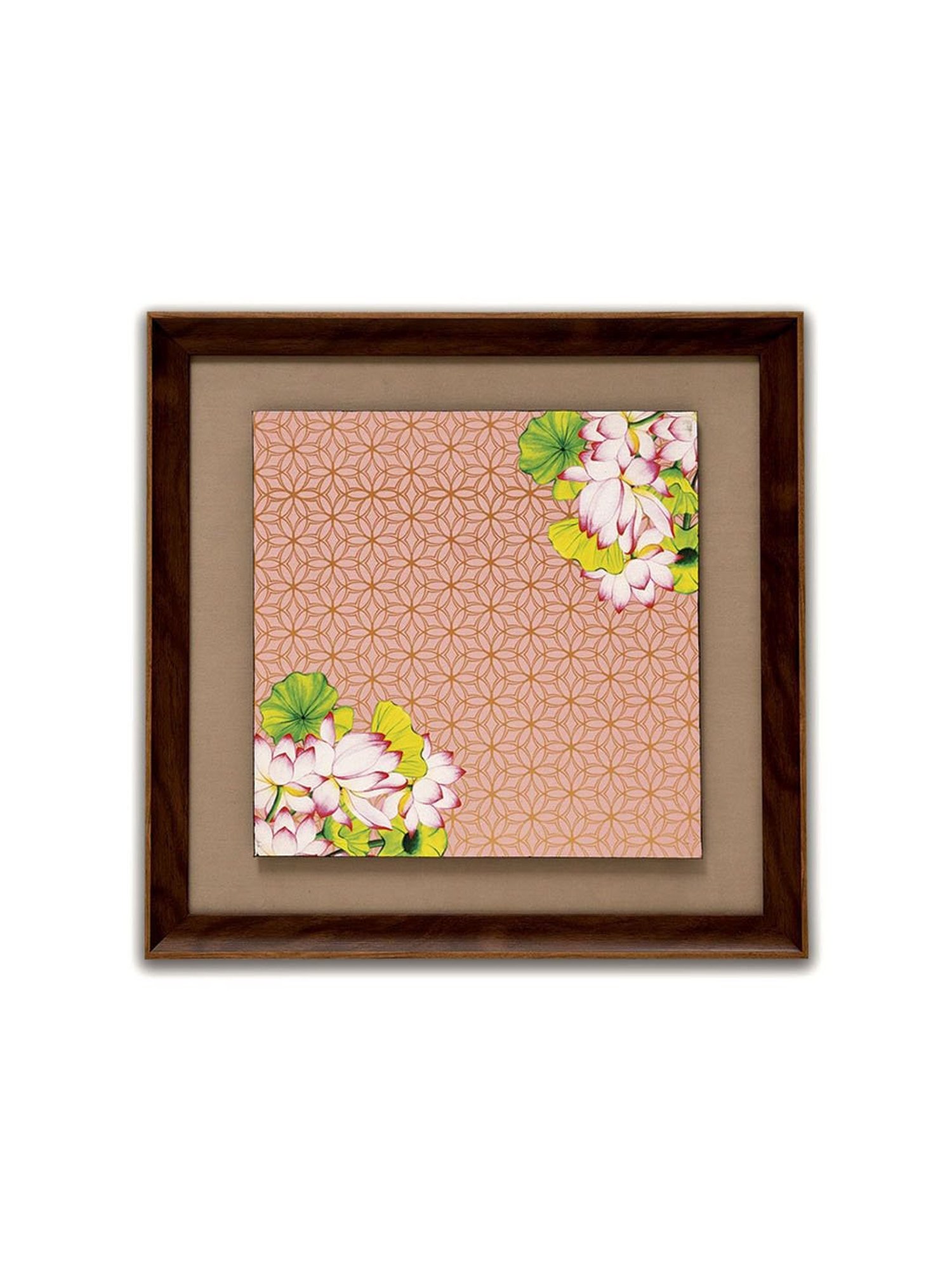 ICraft Pink & White Canvas Enchanted Lotus Wall Art - Set of 1