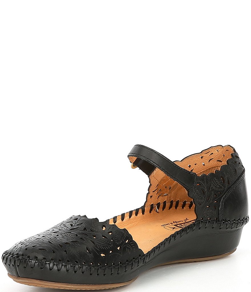 Pikolinos P Vallarta Leather Mary Jane Wedges