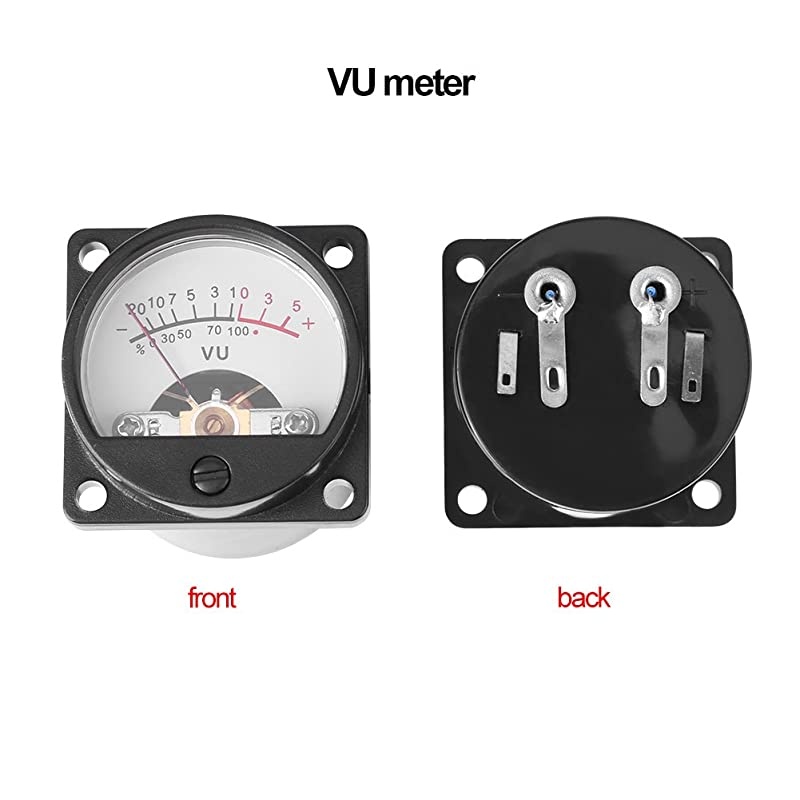 VU Meter 2 Pcs VU Panel Meter Warm Back Light Recording + Audio Level Amp with Driver Board